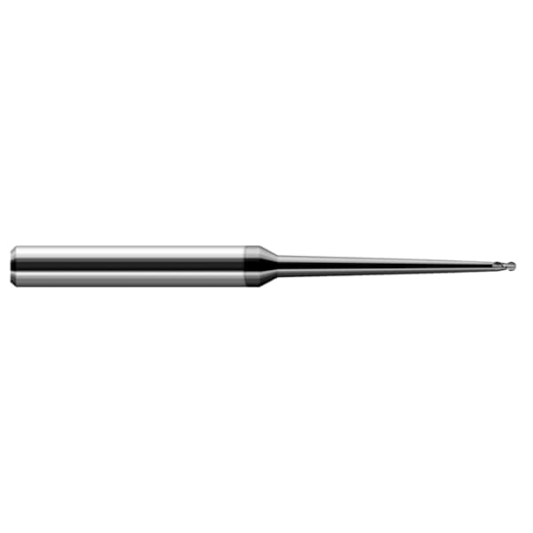 Miniature End Mill - 2 Flute - Ball, 0.0470" (3/64), Shank Dia.: 1/4"